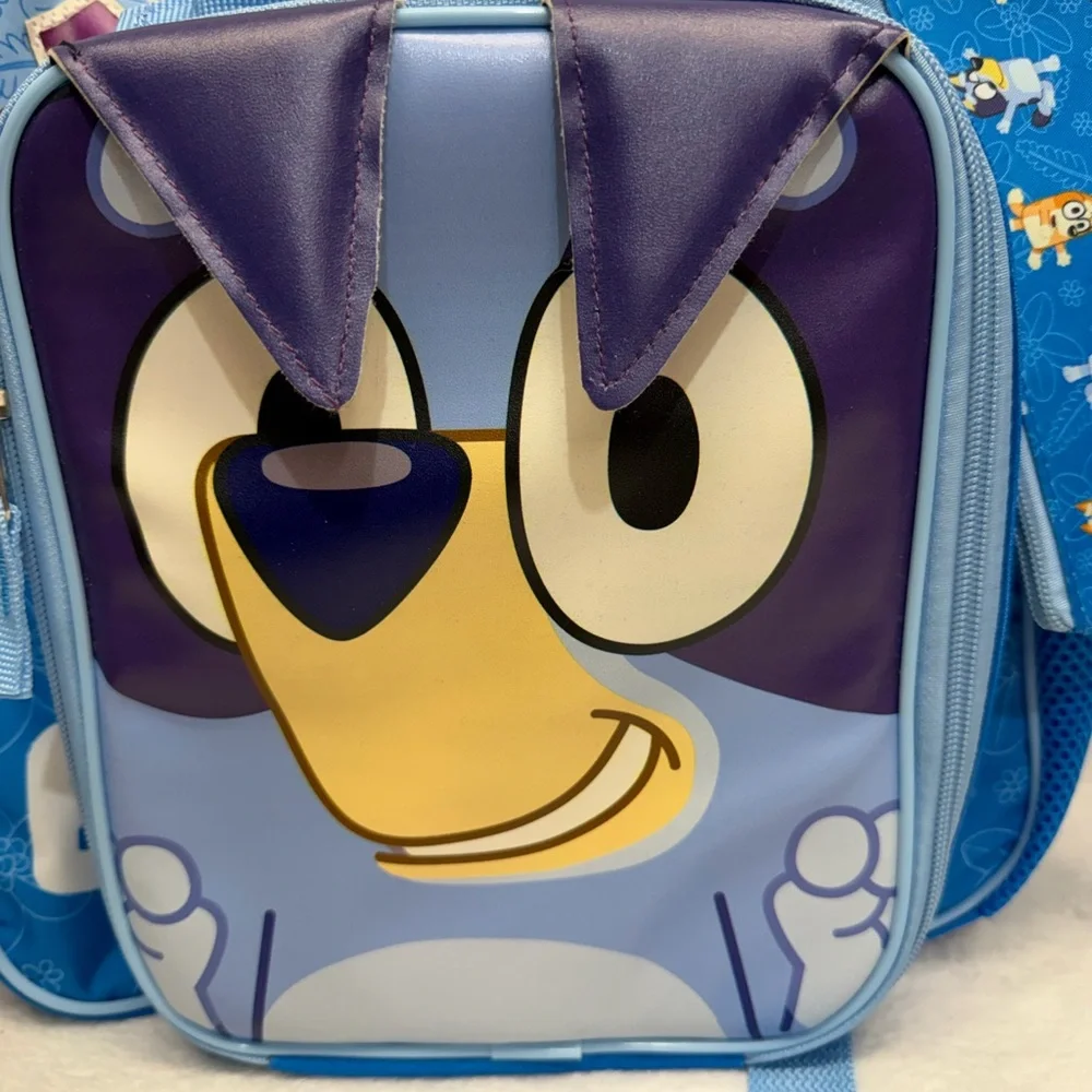 Bluey 5 Pc Backpack Set Kids School Bag Lunch Box Bottle Pencil Case